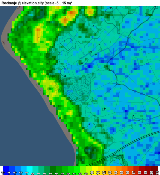 Rockanje elevation map