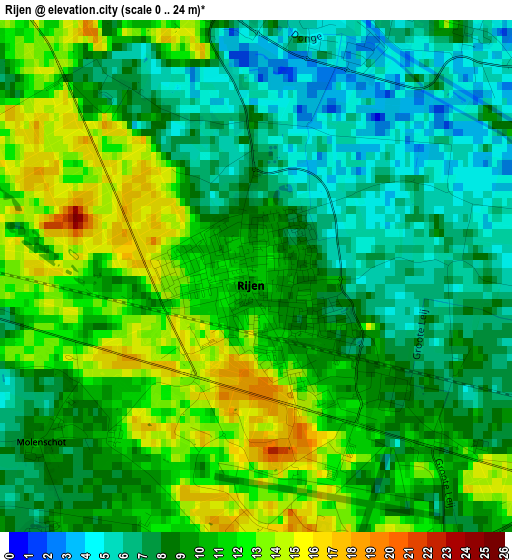 Rijen elevation map