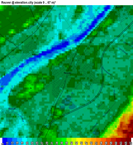 Reuver elevation map