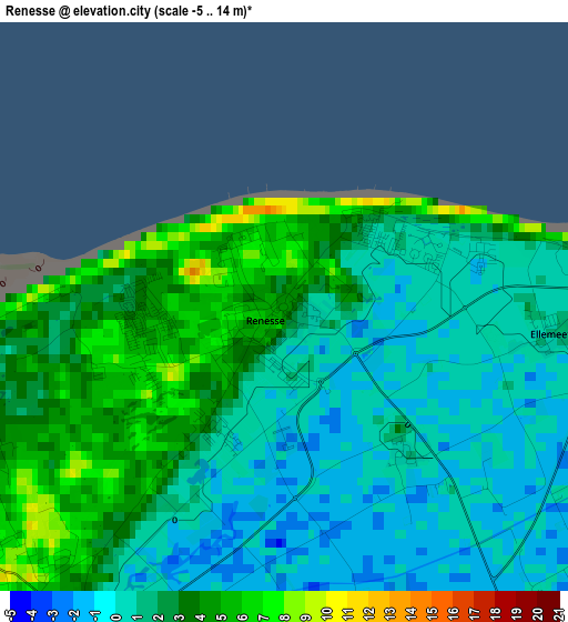 Renesse elevation map