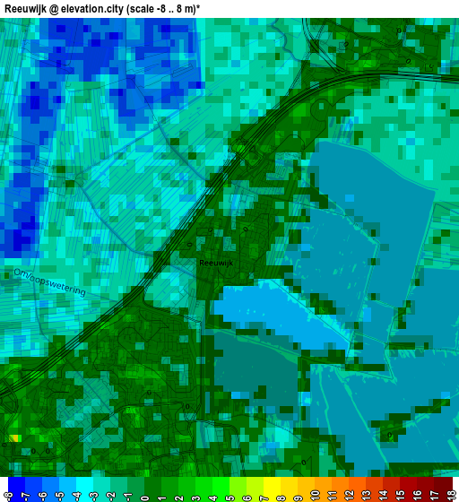 Reeuwijk elevation map