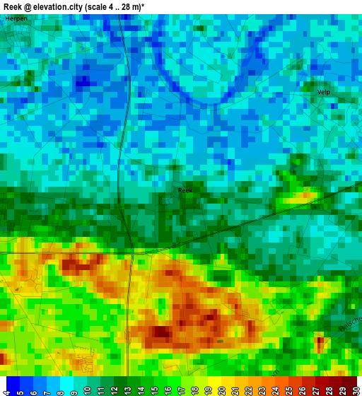 Reek elevation map