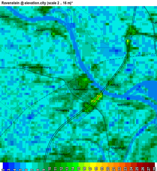 Ravenstein elevation map