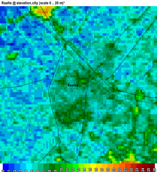 Raalte elevation map