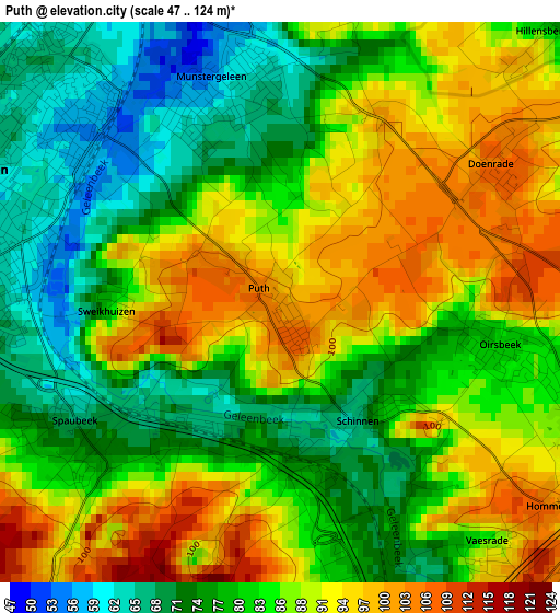 Puth elevation map