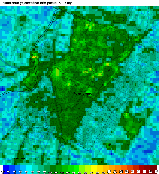 Purmerend elevation map