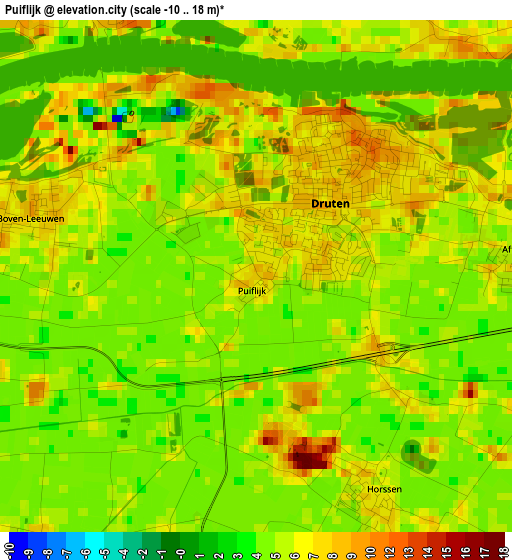 Puiflijk elevation map