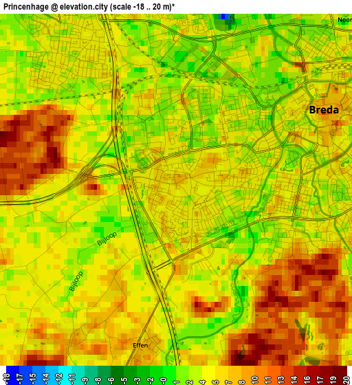 Princenhage elevation map