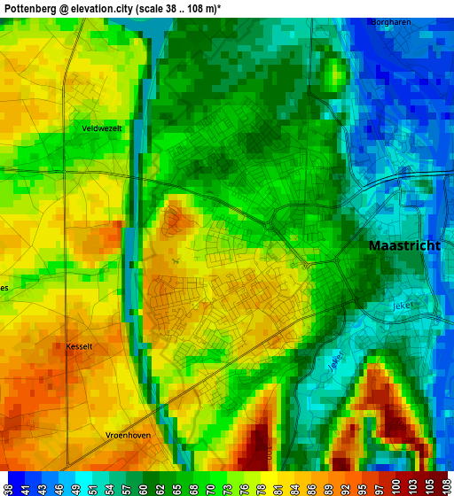 Pottenberg elevation map