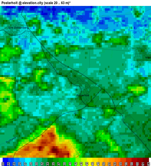 Posterholt elevation map