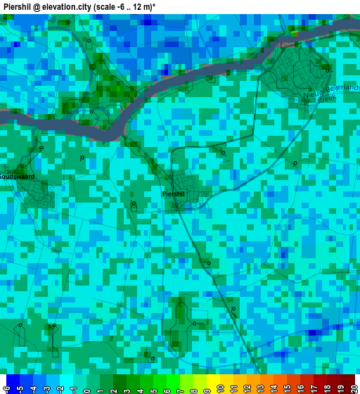 Piershil elevation map