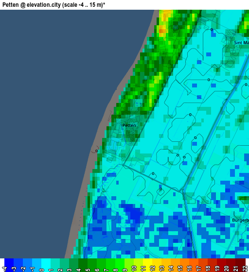 Petten elevation map