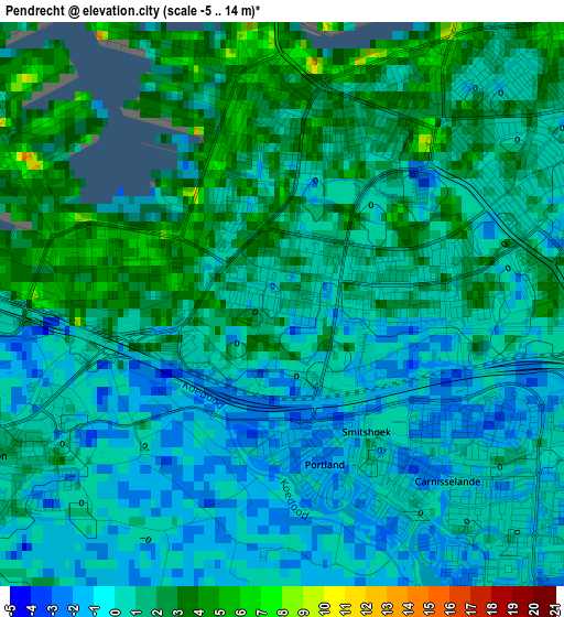 Pendrecht elevation map