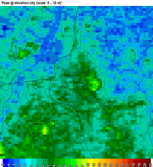 Peize elevation map