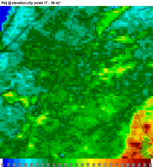 Peij elevation map