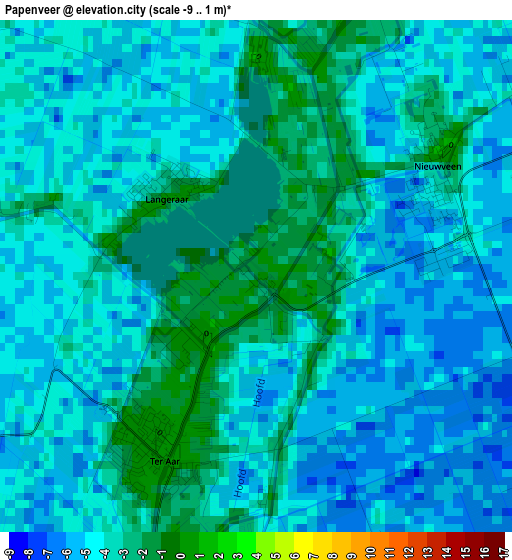 Papenveer elevation map