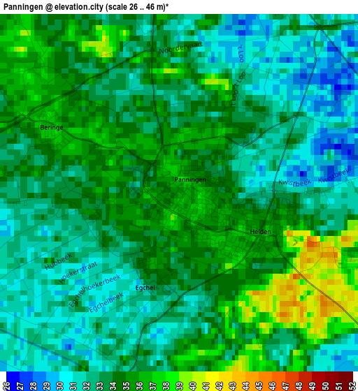 Panningen elevation map