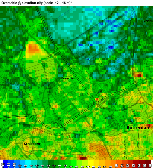 Overschie elevation map