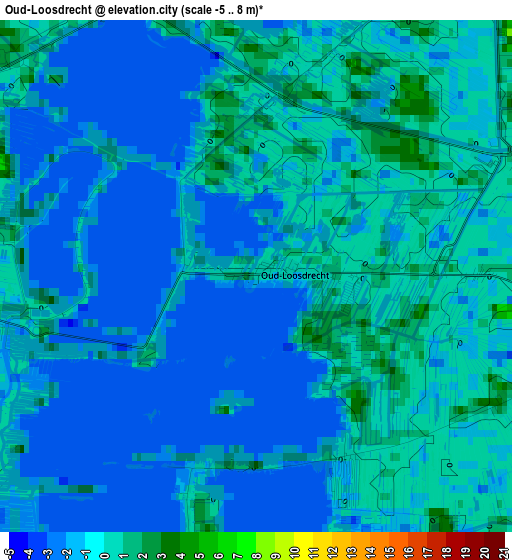 Oud-Loosdrecht elevation map