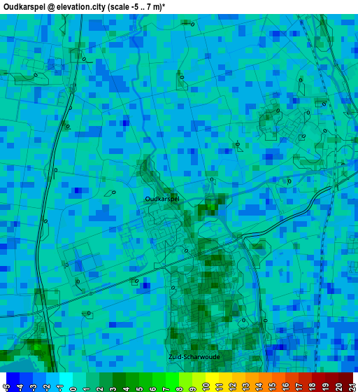 Oudkarspel elevation map