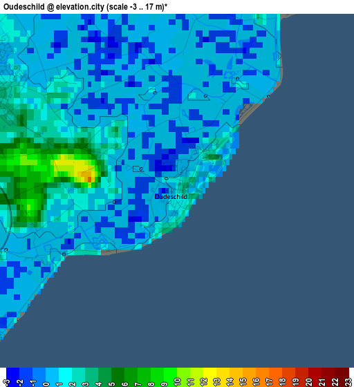 Oudeschild elevation map