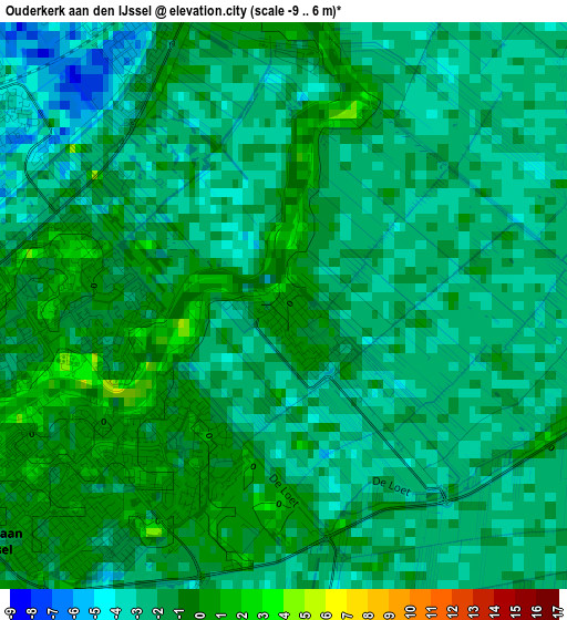 Ouderkerk aan den IJssel elevation map