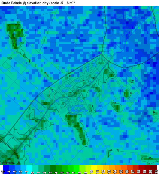 Oude Pekela elevation map