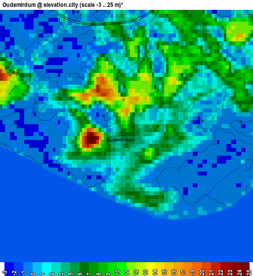 Oudemirdum elevation map