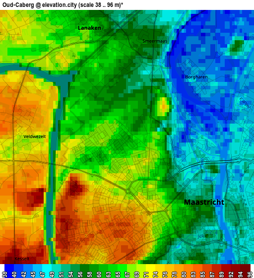 Oud-Caberg elevation map