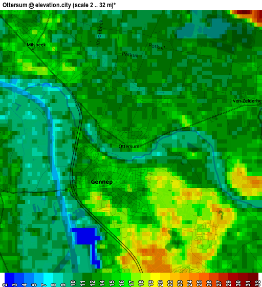 Ottersum elevation map