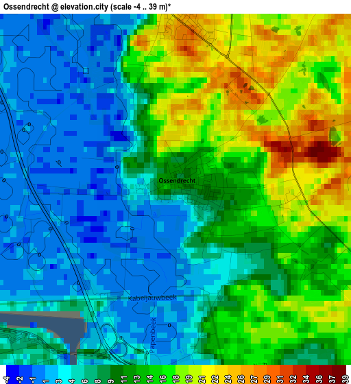 Ossendrecht elevation map