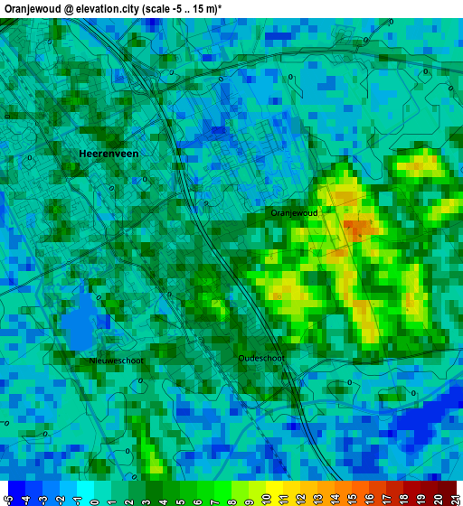 Oranjewoud elevation map
