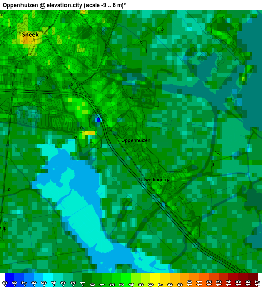 Oppenhuizen elevation map