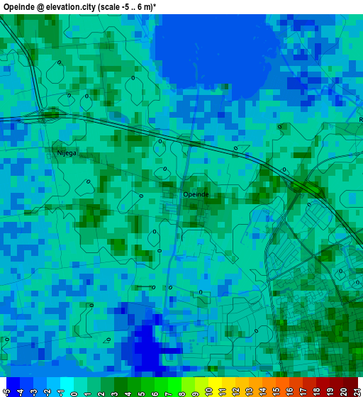 Opeinde elevation map