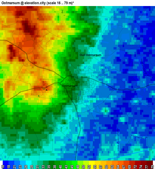 Ootmarsum elevation map