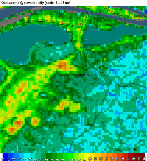 Oostvoorne elevation map