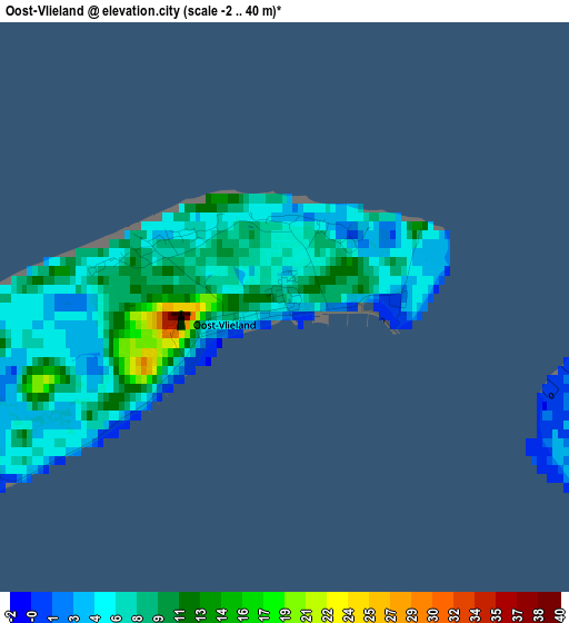 Oost-Vlieland elevation map