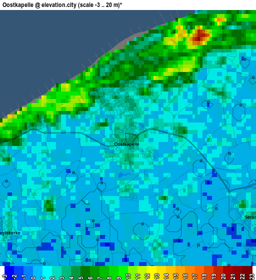 Oostkapelle elevation map