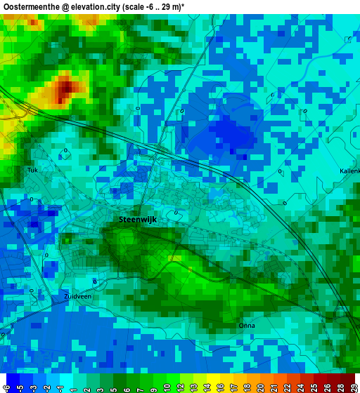 Oostermeenthe elevation map