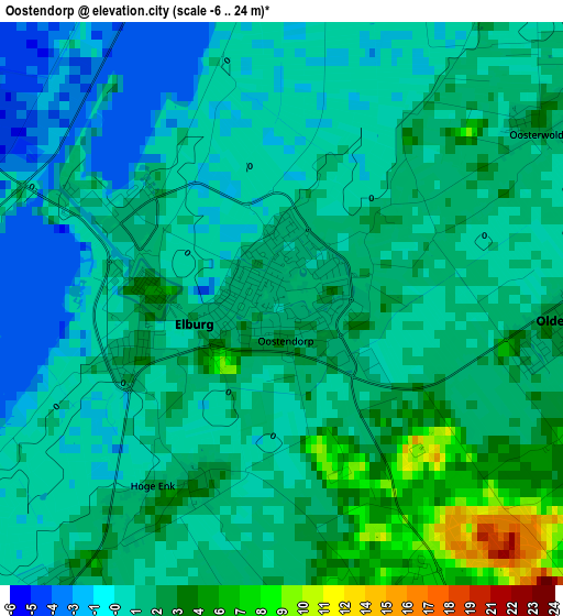 Oostendorp elevation map