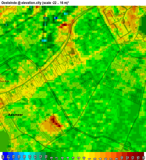 Oosteinde elevation map