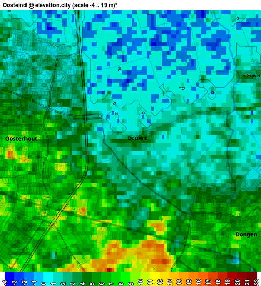 Oosteind elevation map