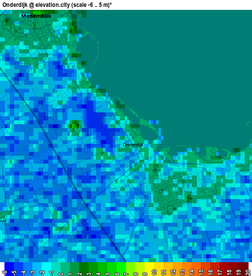 Onderdijk elevation map