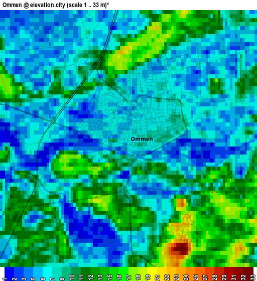 Ommen elevation map