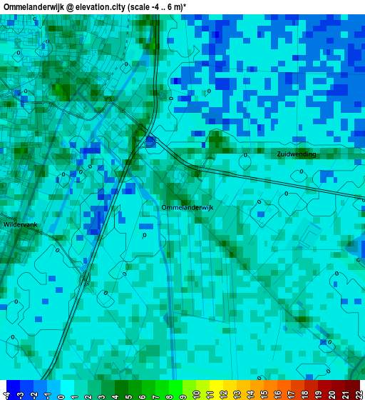 Ommelanderwijk elevation map