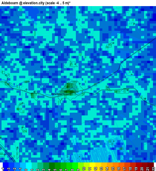 Aldeboarn elevation map