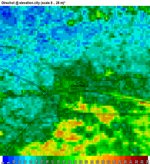 Oirschot elevation map