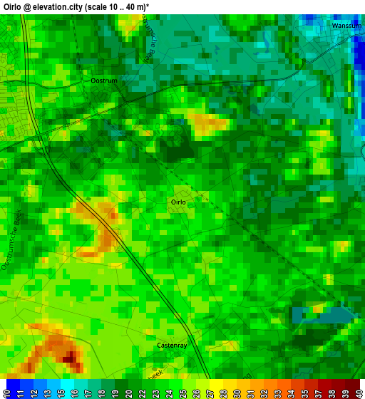 Oirlo elevation map