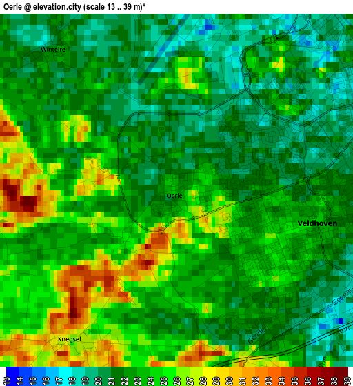 Oerle elevation map