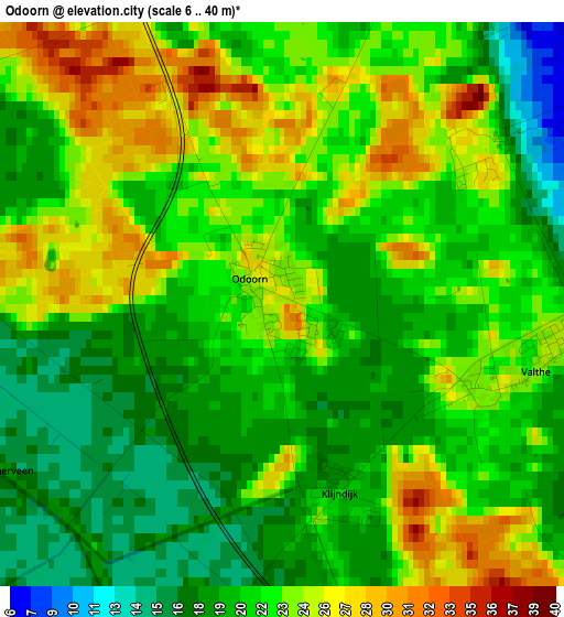 Odoorn elevation map